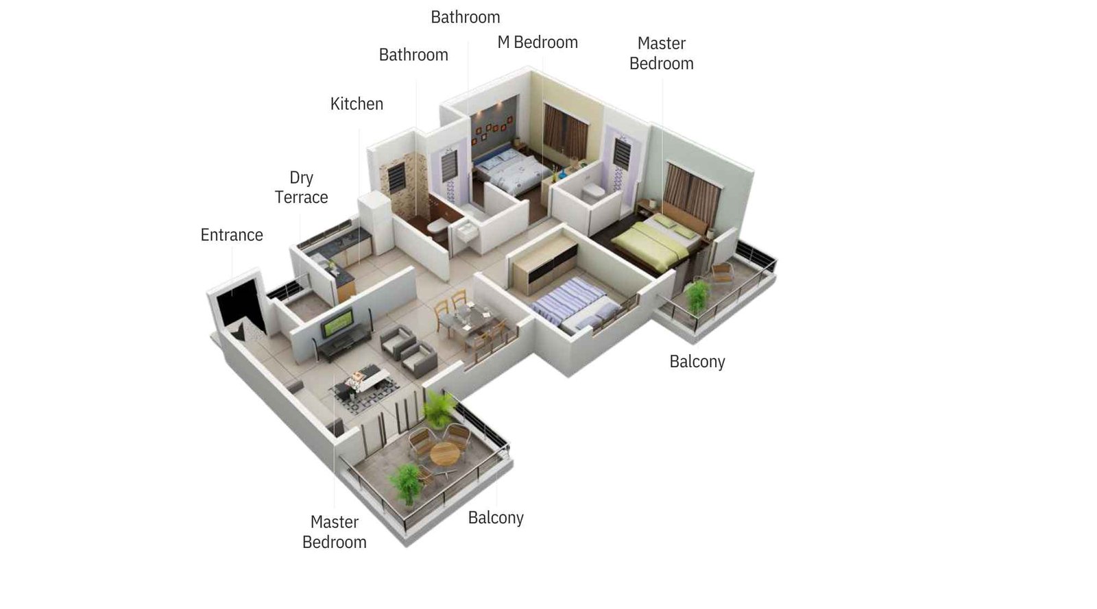 Silver-9-Floor-Plan-3-BHK-811-sqft